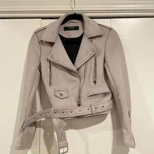 Zara Gray Faux Suede Jacket REF. 6318/022